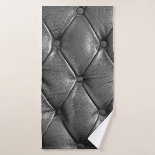 Toalha De Banho pattern of black genuine leather texture using as  (Toalha de Banho)