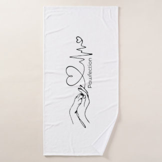 Toalha De Banho Pawfection One-Line Art – Minimalist Dog Lover