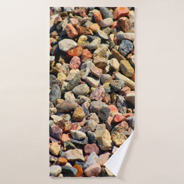Toalha De Banho Pebbles rocks colorful texture (Toalha de Banho)