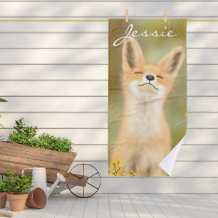 Toalha De Banho Peinture d’un mignon petit renard Bath Towel