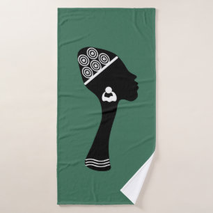 Toalha De Banho perfil de abstrato africana-americana
