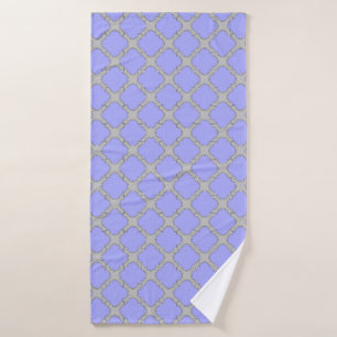 Toalha De Banho Perfurador quatrefoil e cinza