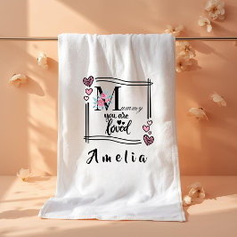Toalha de Banho Personalizada de Flores para Mamãe