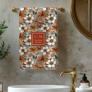 Toalha de Banho Personalizada Jardim de Outono Ver