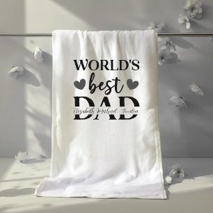 Toalha de Banho Personalizada Melhor Pai do Mundo