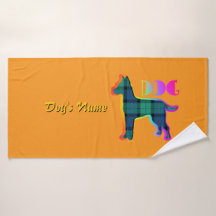 Personalize o logotipo DOG Rainbow Orange Xadrez D