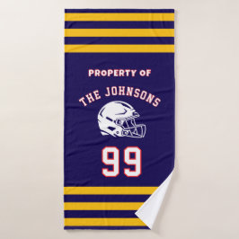 Toalha De Banho Personalized Sports Towel | Custom Football Player