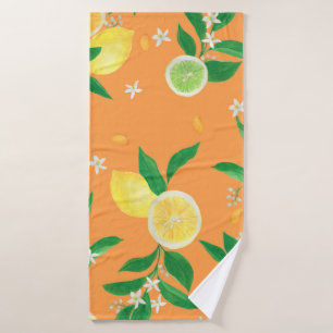 Toalha De Banho Pintor de aquarelas com padrão uniforme em citrino
