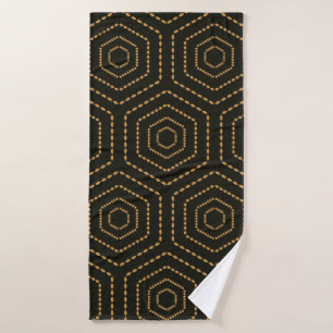 Toalha De Banho Plano de fundo uniforme do ouro estilo japonês