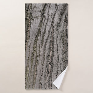 Toalha De Banho Planta natural de textura do latido da árvore limã