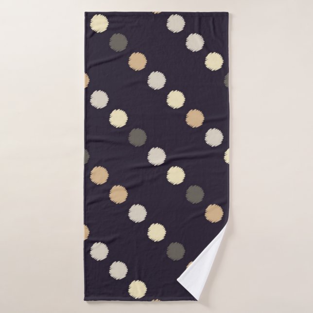 Toalha De Banho Polka dot seamless pattern. Scribble texture. Text (Toalha de Banho)