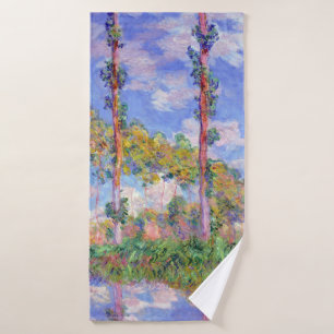 Toalha De Banho Poplars no Sol, Monet