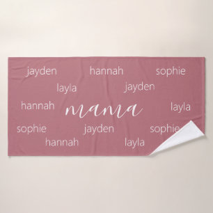 Toalha De Banho Presente de Dia de as mães personalizado para a mã