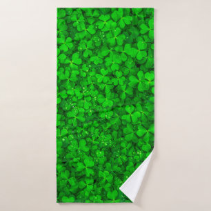 Toalha De Banho Primavera de shamrock verde com trevo