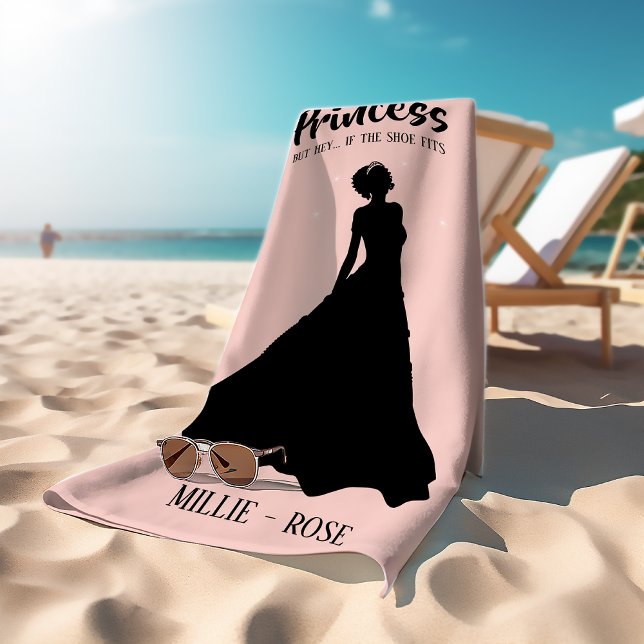 Toalha De Banho Princesa Personalizada Rosa | Se Os Ajustados Calç (Criador carregado)