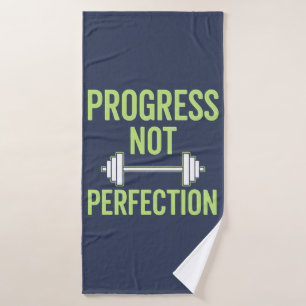 Toalha De Banho Progresso Não Perfeição - Gym Inspiracional