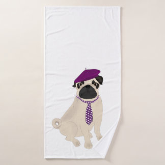 Toalha De Banho Pug Bath Towel