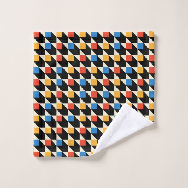 Toalha de Banho Quadrados Coloridos (Pano de lavar)