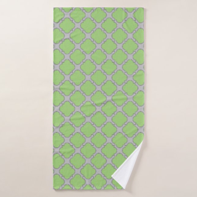 Toalha De Banho Quatrefoil Verde (Toalha de Banho)
