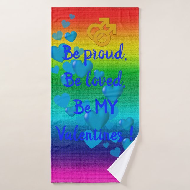 Toalha De Banho Rainbow Love Man (Toalha de Banho)
