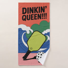 Toalha De Banho Rainha do Dinkin! Esportes Retro Pickleball
