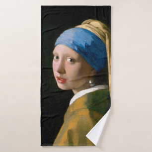Toalha De Banho Rapariga com brinco de pérola, Johannes Vermeer,