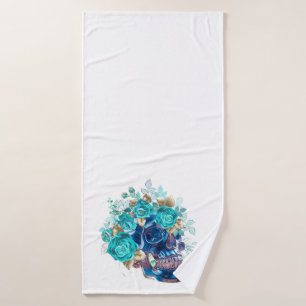 Toalha De Banho Requiem Flor Azul