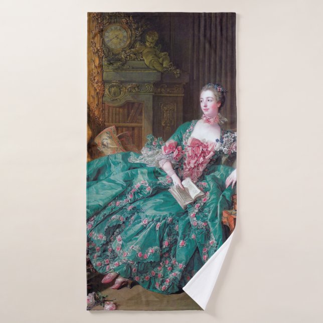 Toalha De Banho Retrato da Madame Pompadour, Boucher (Toalha de Banho)