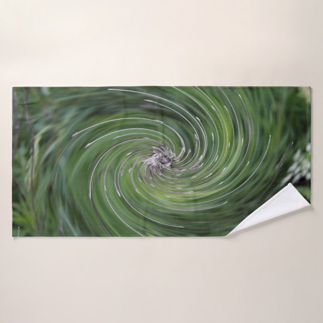 Toalha De Banho Rotação Floral Verde para Retro-Chartreuse legal (Toalha de Banho)