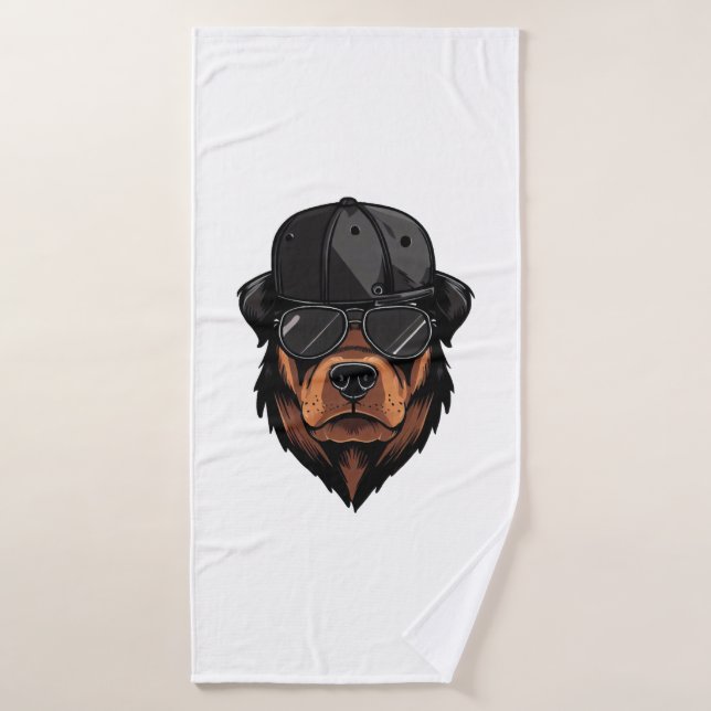 Toalha De Banho Rottweiler Gangster (Toalha de Banho)