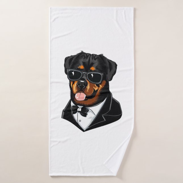Toalha De Banho Rottweiler O Guarda-costas (Toalha de Banho)