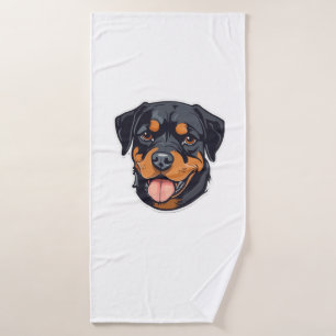 Toalha De Banho Rottweiler Romp De Puppies para Parceiros Paw-some