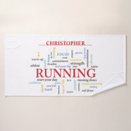 Toalha De Banho Runner com Palavras Personalizadas