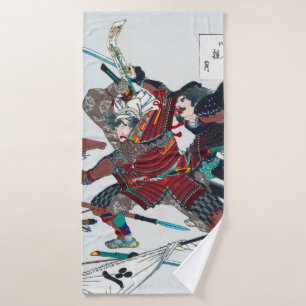 Toalha De Banho Samurai Lutando em Armor, Tsukioka Yoshitoshi