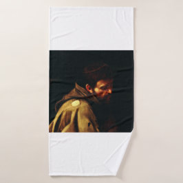 Toalha De Banho São Francisco por Caravaggio Obra-Prima Barroca