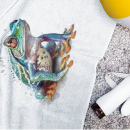 Toalha De Banho Sapo de Aquarela com Tonelada de Joel