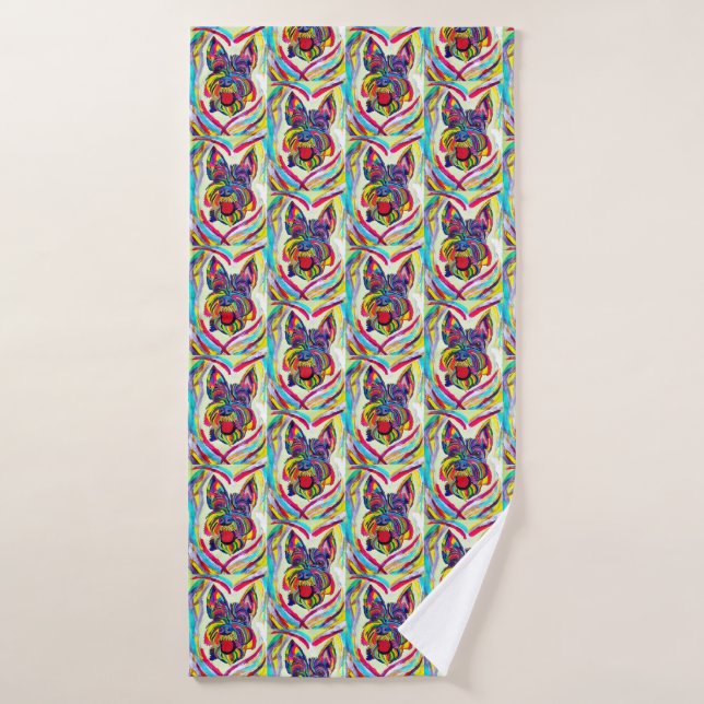 Toalha De Banho Schnauzer Love Bath Towel (Toalha de Banho)
