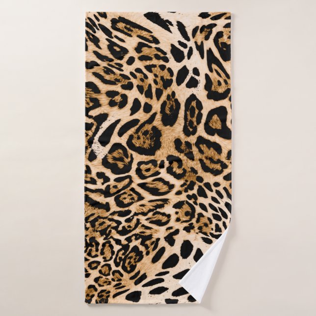 Toalha De Banho Seamless leopard texture, animal skin (Toalha de Banho)