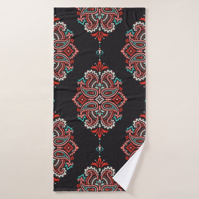 Toalha De Banho Seamless pattern based on traditional Asian elemen (Toalha de Banho)