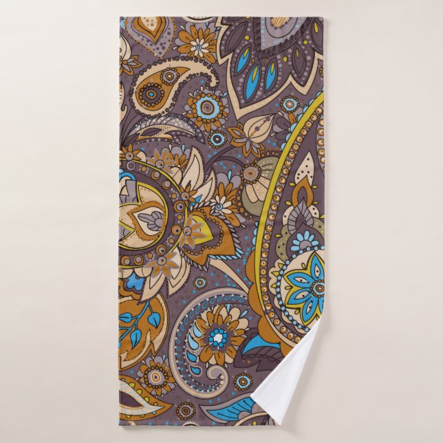Toalha De Banho Seamless pattern based on traditional Asian elemen (Toalha de Banho)