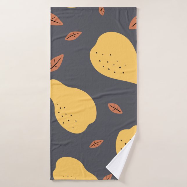Toalha De Banho Seamless pattern with pears. Fruits light modern t (Toalha de Banho)