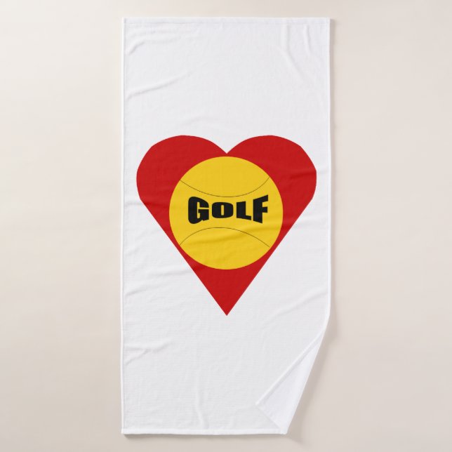 Toalha De Banho Serviette  de bain blanche AMOUR GOLF (Toalha de Banho)