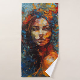 Toalha De Banho Serviette de plage art abstrait