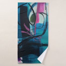 Toalha De Banho Serviette de plage art abstrait
