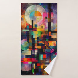 Toalha De Banho Serviette de plage art abstrait