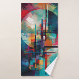 Toalha De Banho Serviette de plage art abstrait