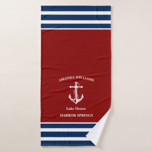 Toalha De Banho Seu nome de boi Anchor Bath Totoset