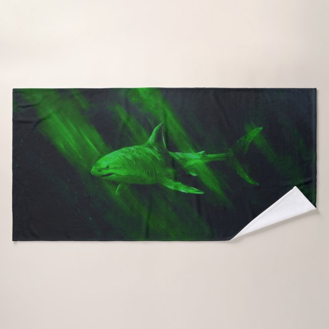 Toalha de Banho Shark Green 30 X 60 (Toalha de Banho)
