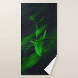 Toalha De Banho Shark Green 30 X 60 Bath Towel