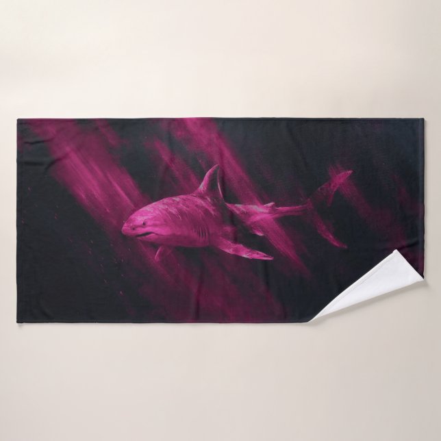 Toalha De Banho Shark Pink 30 X 60 Bath Towel (Toalha de Banho)